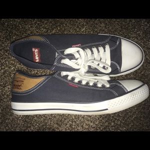 Navy Blue Levi Converse